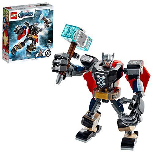 Imagem de LEGO 76169 Super Heróis Marvel Avengers Thor Mech Armour Set, Brinquedo de figura de ação com Thor Minifigure