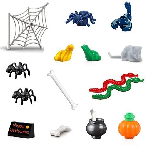 Imagem de LEGO Animals Creepy Crawlers Critters Pacote de acessórios - Aranhas  sapos Cobras  Ossos Rato , Abóbora e muito mais!  