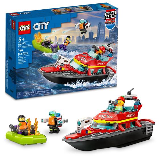 Imagem de LEGO City Barco de Resgate de Incêndio 60373 com Minifiguras