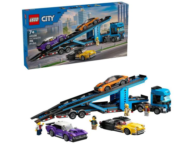 Imagem de LEGO City Caminhão-cegonha com Carros Esportivos - 60408 998 Peças