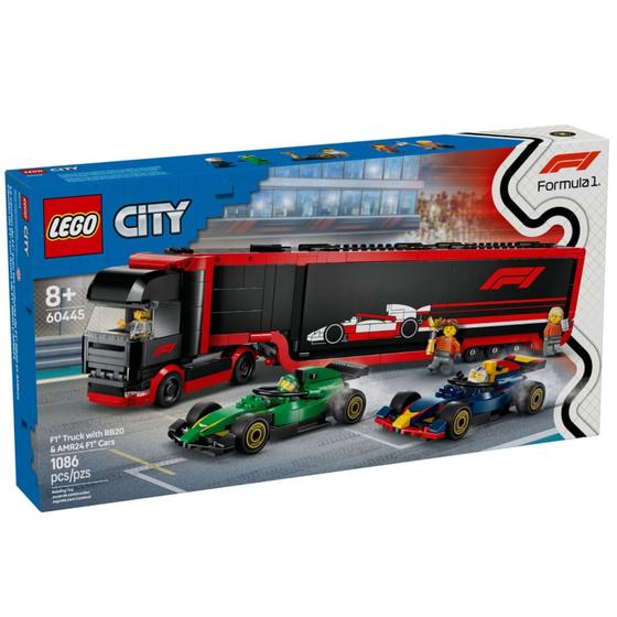 Imagem de LEGO City - Caminhão F1 com carros RB20 e AMR24 - 1086 Peças - 60445