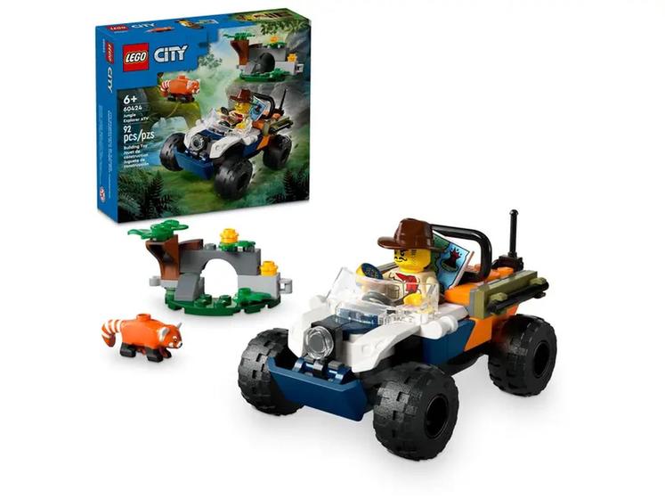 Imagem de Lego City Explorador Da Selva Missão Panda Vermelho 92 Peças - 60424