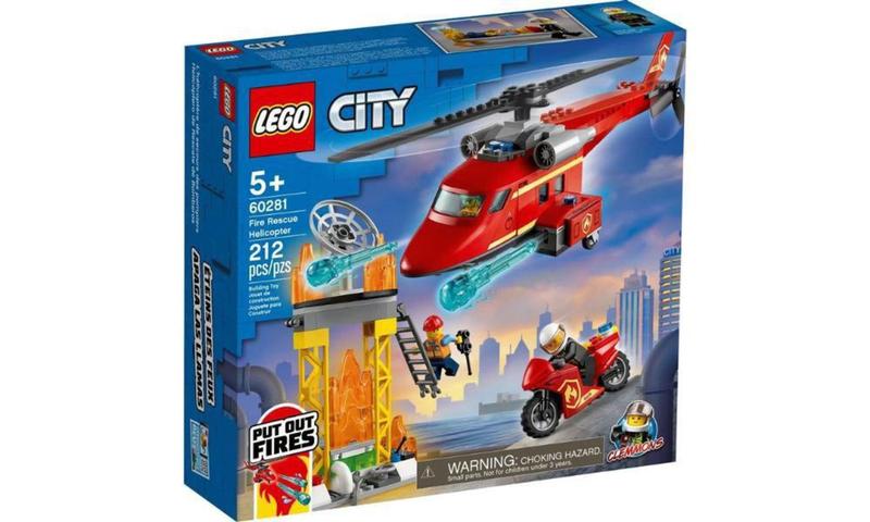 Imagem de Lego City Helicóptero  Resgate dos Bombeiros 212 Peças 60281