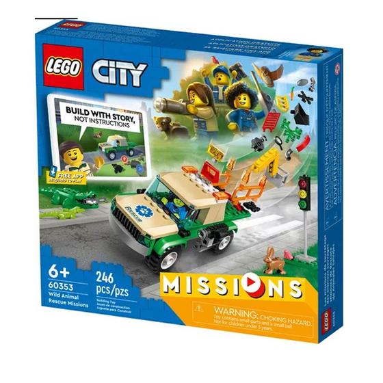 Imagem de Lego City Missões de Resgate de Animais Selvagens 246 peças 60353