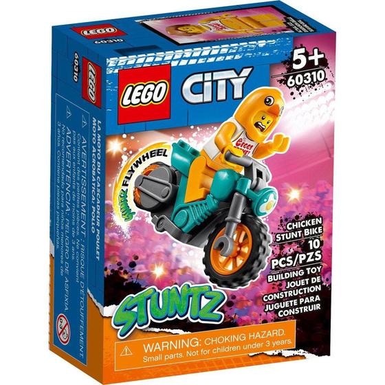 Imagem de Lego City Motocicleta De Acrobacias Com Galinha 10Peças