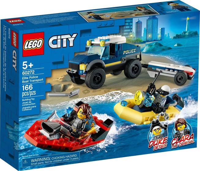 Imagem de Lego City Transporte De Barco Da Polícia De Elite - 60272