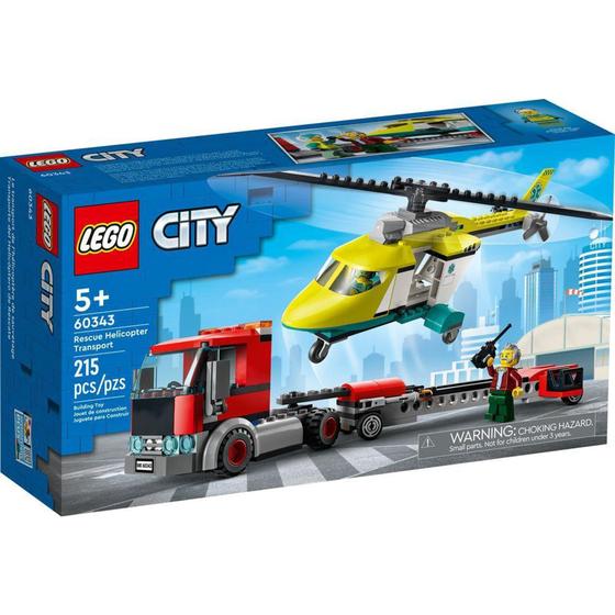 Imagem de Lego City Transporte de Helicóptero de Salvamento 60343 215pcs