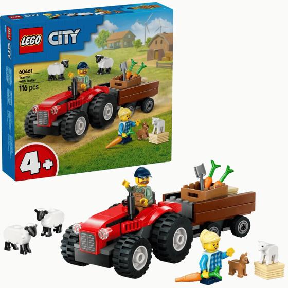 Imagem de LEGO City Trator de Fazenda Vermelho 116 Peças 4+ 60461