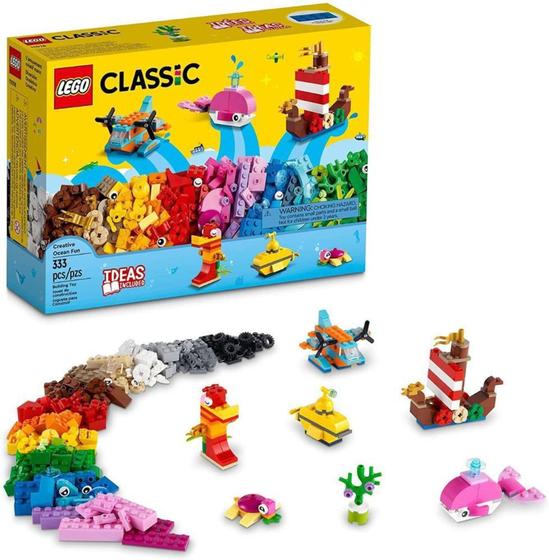 Imagem de Lego Classic Diversão Criativa No Oceano 333 Peças - 11018