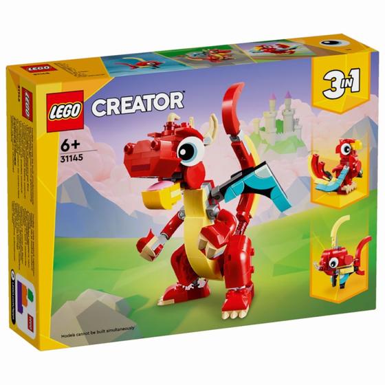 Imagem de LEGO Creator 3 em 1 - Dragão Vermelho - 149 Peças - 31145