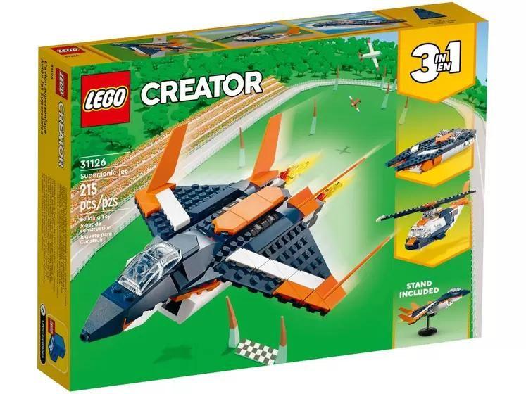 Imagem de LEGO Creator 3 em 1 Jato Supersônico 215 Peças - 31126