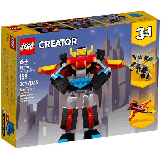 Lego Creator 3 em 1 Super Robô 159pcs Kit Construção 31124 Menor preço em Lego Creator 3 em 1 Super Robô 159pcs Kit Construção 31124