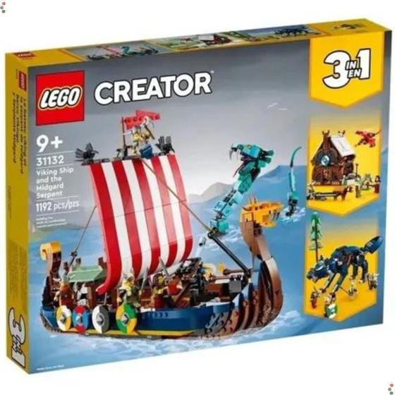 Imagem de Lego Creator 31132 3 Em 1 Navio Viking Serpente De Midgard