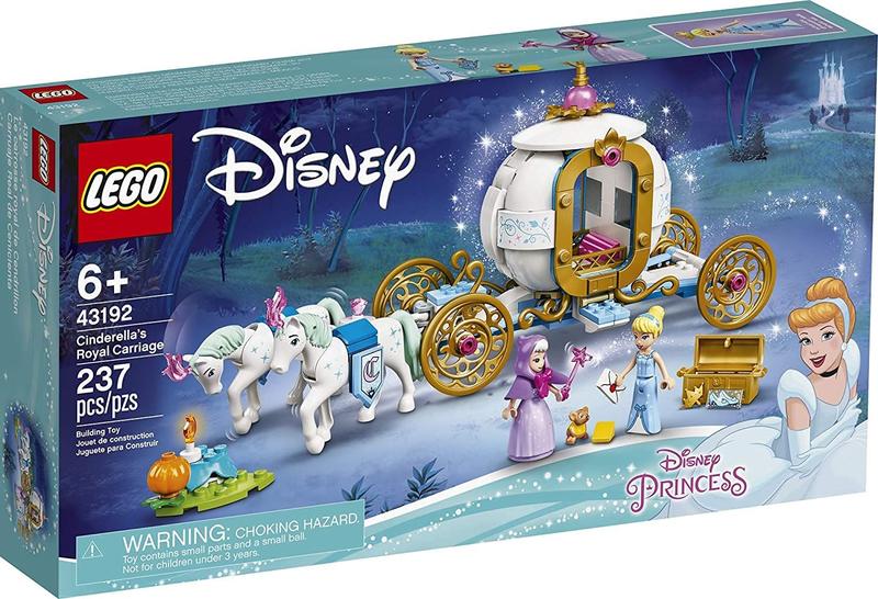 Imagem de Lego Disney Cinderela's Royal Carriage 43192 Kit de Construção Criativa que faz um grande presente, novo 2021 (237 peças)