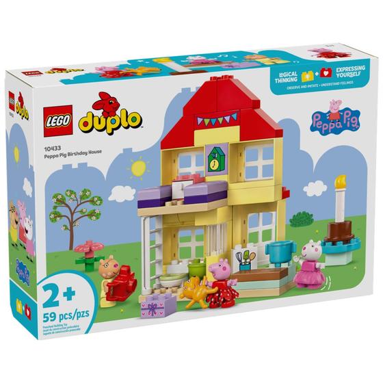 Imagem de LEGO Duplo - Casa de aniversário da Peppa Pig - 59 Peças - 10433