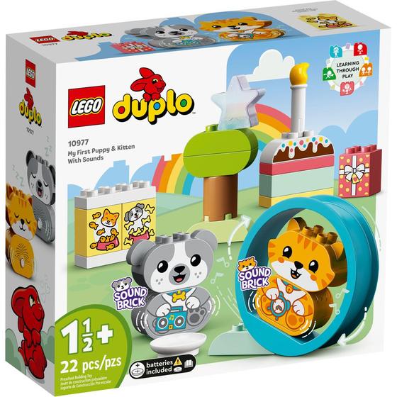 Imagem de Lego Duplo Meu Primeiro Cachorrinho e Gatinho Com Sons 10977 22pcs