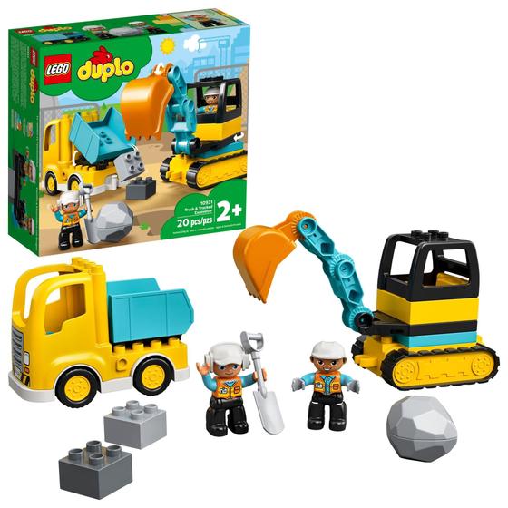 Imagem de LEGO DUPLO Town - Caminhão e Escavadeira de Esteira
