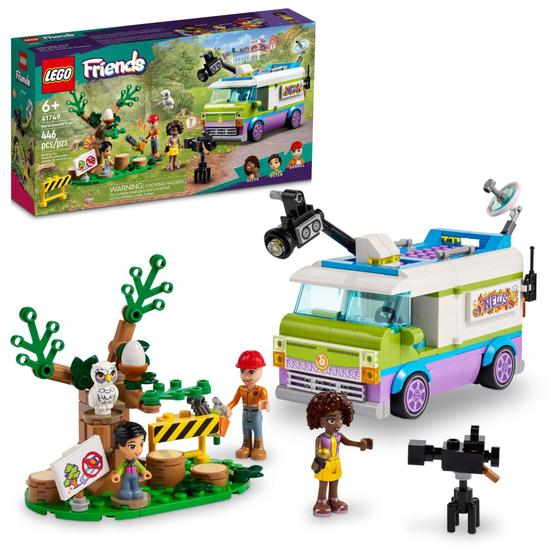 Imagem de LEGO Friends Van da Sala de Notícias 41749 - Conjunto de Brinquedos de Construção Criativo