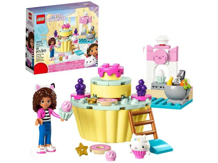 Imagem de LEGO Gabbys Dollhouse Diversão na Confeitaria com - o Cakey 10785 58 Peças