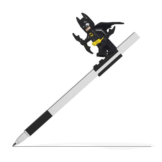 Imagem de Lego Gel Pen com Batman Minifigure - Caneta de Gel Preto