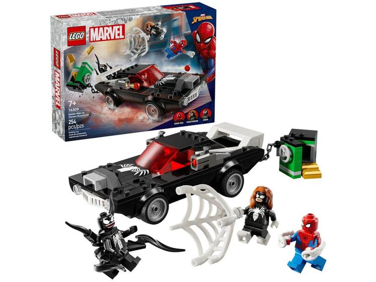 Imagem de LEGO Homem-Aranha vs. Carro Musculado do Venom  - 76309 254 Peças