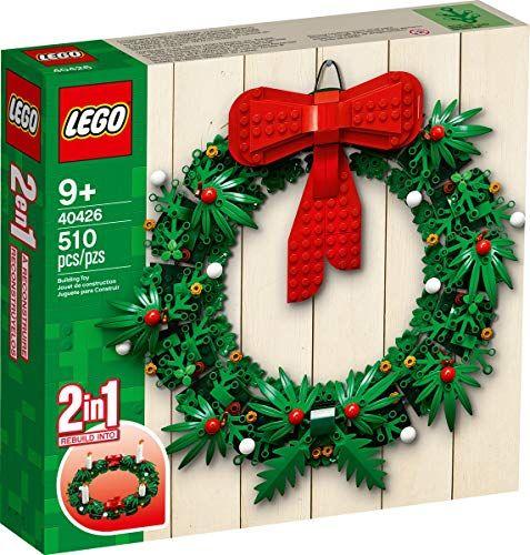 Imagem de LEGO Iconic Christmas 2-em-1 Grinalda com grande arco vermelho e um