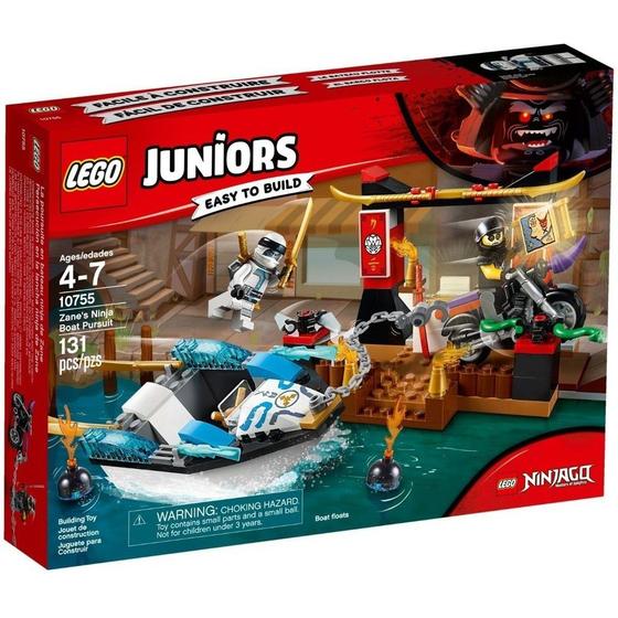 Lego Juniors 10755 Ninjago Perseguicao Barco Ninja De Zane Blocos de Montar Magazine Luiza