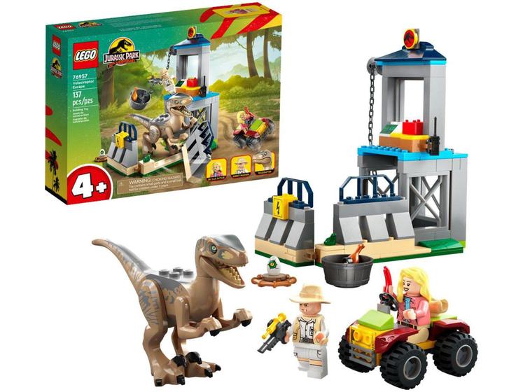 Imagem de LEGO Jurassic World Fuga do Velociraptor 76957 - 137 Peças