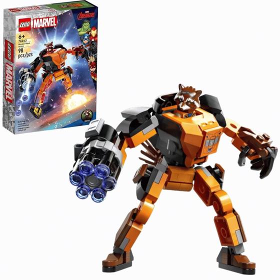 Imagem de LEGO Marvel Armadura Robô de Rocket 98 Peças 6+