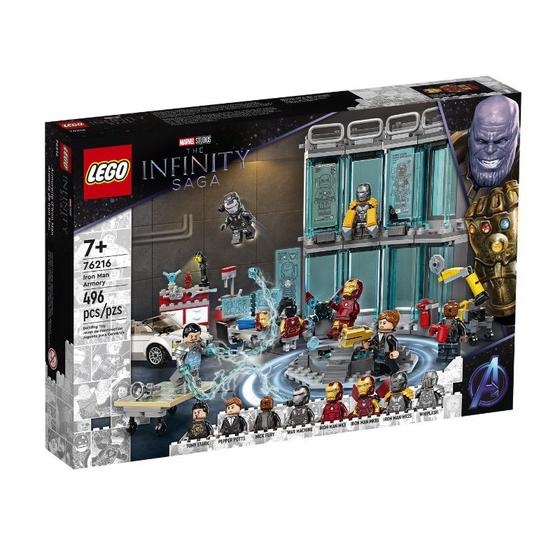Lego Marvel Avengers Arsenal do Iron Man 76216 Menor preço em Lego Marvel Avengers Arsenal do Iron Man 76216