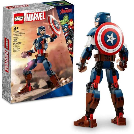 Imagem de LEGO Marvel - Figura de Construção do Capitão América 76258