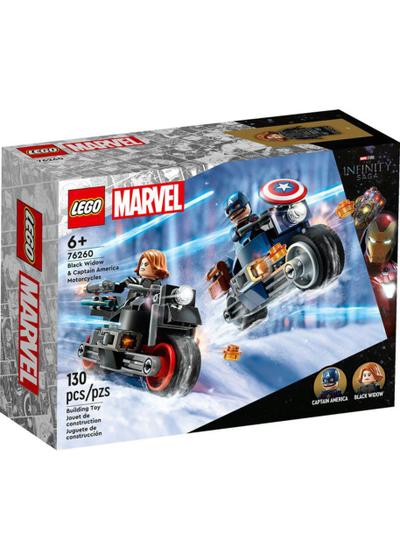 Imagem de Lego Marvel Moto da Viúva Negra e do Capitão América 130 Pçs