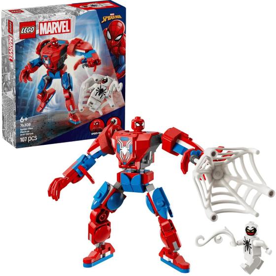 Imagem de LEGO Marvel Robô do Homem Aranha Vs Anti-Venom 107Pçs6+76308