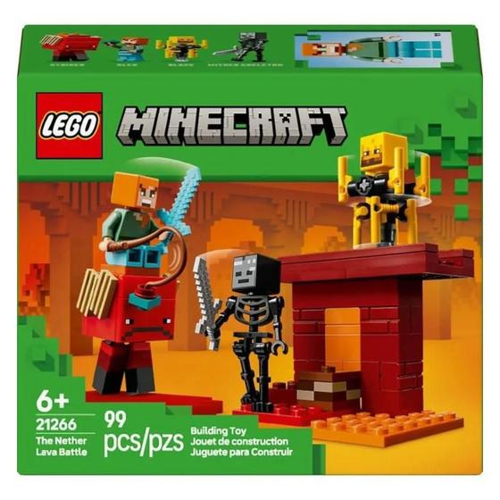 Imagem de Lego Minecraft 21266 A Batalha da Lava Nether 99 Peças