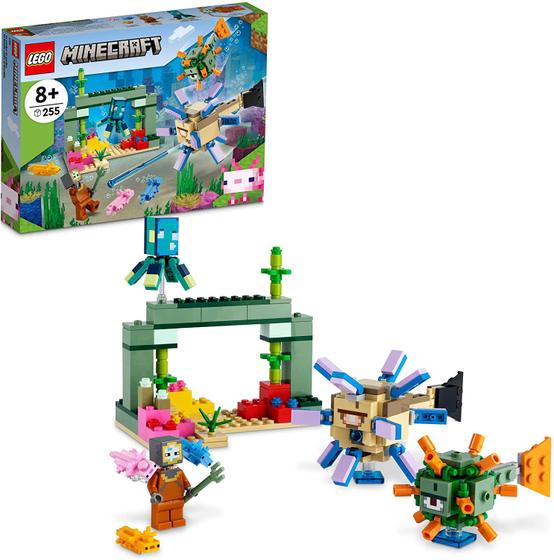 LEGO Minecraft - A Batalha do Guardião 21180 Menor preço em LEGO Minecraft - A Batalha do Guardião 21180