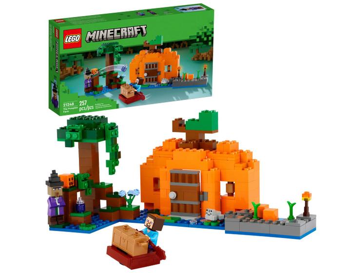 LEGO Minecraft A Fazenda de Abobora 21248 - 257 Peças Imagem de LEGO Minecraft A Fazenda de Abobora 21248