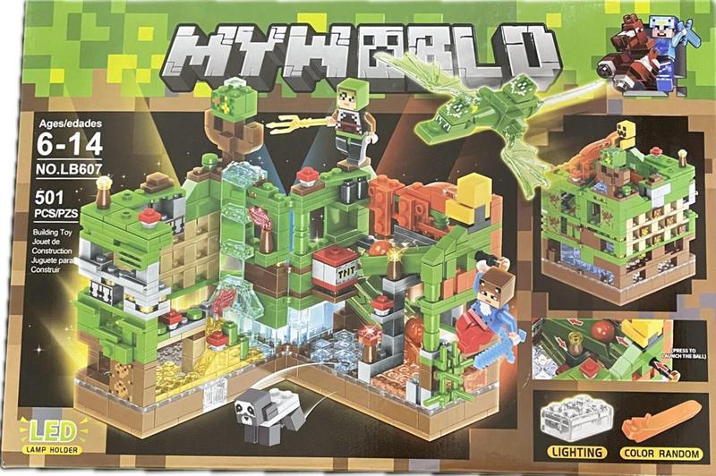 Imagem de Lego Minecraft Barato - 501 Peças - Casa Minecraft Com Led - LB607