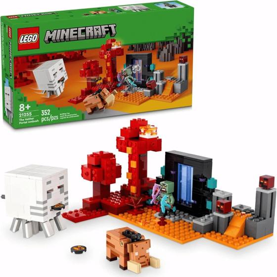 Imagem de LEGO Minecraft Emboscada no Portal do Nether 352 Pçs 8+21255