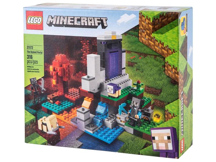 LEGO Minecraft O Portal em Ruínas - 316 Peças 21172 - Brinquedos de ...