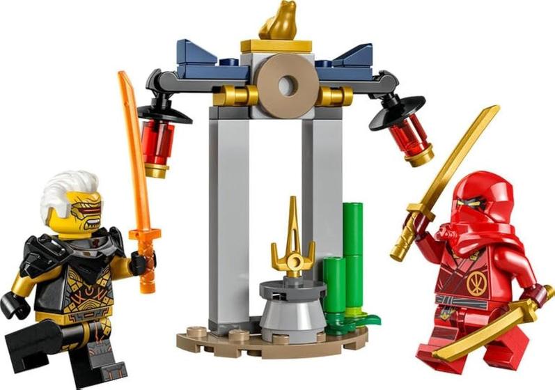 Imagem de LEGO Ninjago - Batalha no Templo de Kai e Rapton (30650) com Capa