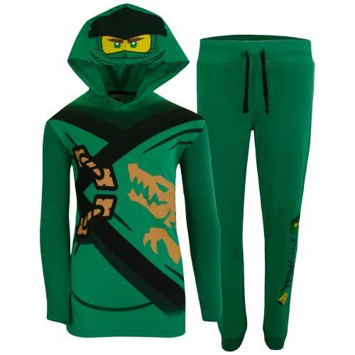 Imagem de LEGO Ninjago Boys Pants Sets, Ninjago Pullover Hoodie Tee e Conjuntos de Calças para Meninos (Verde, Tamanho 5/6)