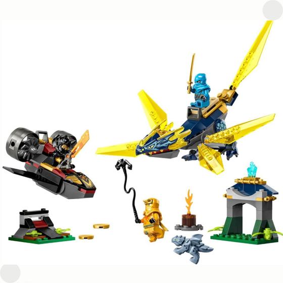 Imagem de Lego Ninjago Combate Dragão Bebê Nya E Arin 157 Peças 71798