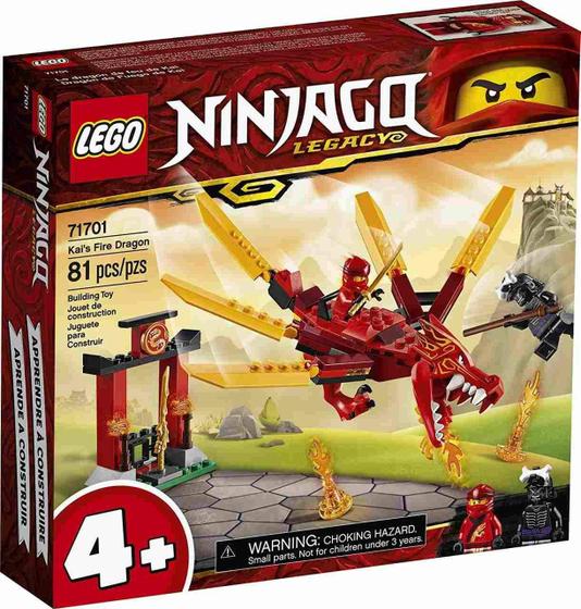 Imagem de LEGO NINJAGO Legacy Kai's Fire Dragon 71701 Dragon Toy Figure Kit, New 2020 (81 Peças)