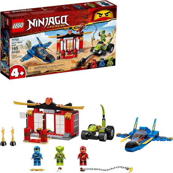 Imagem de LEGO NINJAGO Legacy Storm Fighter Battle 71703 Ninja Playset Building Toy for Kids Featuring Ninja Action Figures, New 2020 (165 Peças)