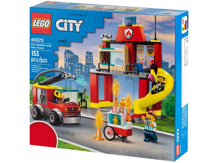 Imagem de LEGO Quartel e Caminhão dos Bombeiros 153 Peças