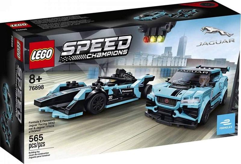 Imagem de LEGO Speed Champions Fórmula E Panasonic Jaguar Racing Gen2 carro e Jaguar I-PACE eTROPHY 76898 Kit de Construção, Novo 2020 (565 Peças)