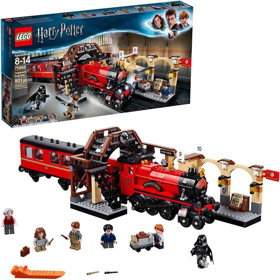 Imagem de LEGO Trem Expresso Hogwarts Harry Potter 75955 c/ 801 peças e minifiguras Harry, Hermione e Ron