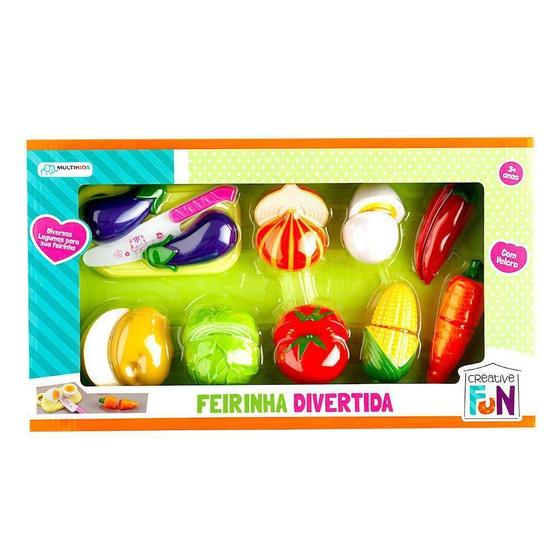Imagem de Legumes De Brinquedo Com tiras autocolantes Para Cortar Multikids - BR1109