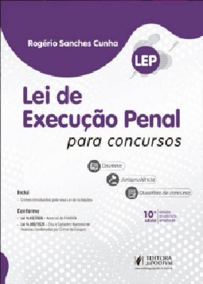 Imagem de Lei de Execução Penal Para Concursos (LEP) - 10ª Edição (2021) - JusPodivm