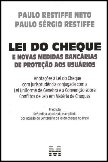 Imagem de Lei do Cheque - 05 Ed. - 2012 - MALHEIROS EDITORES